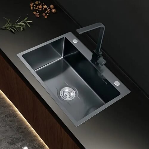 Stainless Steel Kitchen Sink Up BO-7050-Black