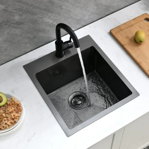 Stainless Steel Kitchen Sink Up BO- 4040-Black